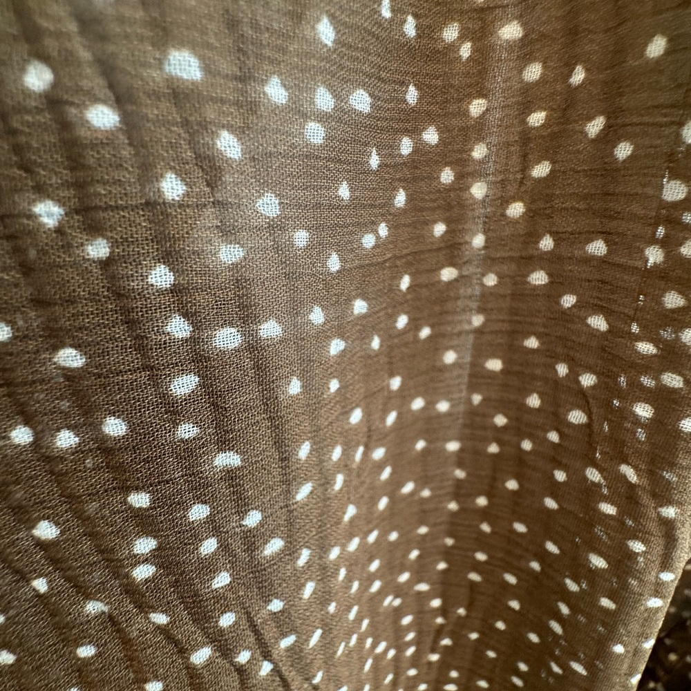 Vince Starry Dot Brown Long Sleeve Dress - Picture 4 of 9